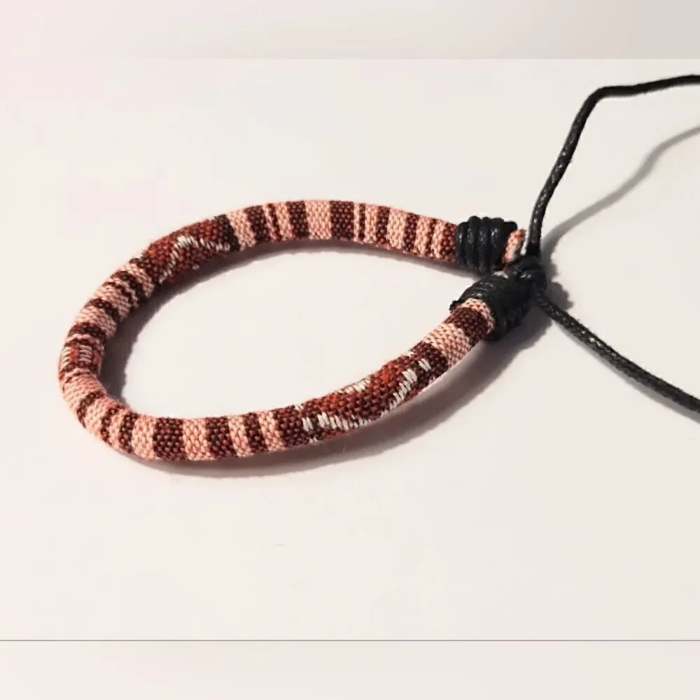 Men's bracelet stripped‎ punk hemp new d48